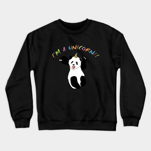 Panda Unicorn Crewneck Sweatshirt by anjarfelice